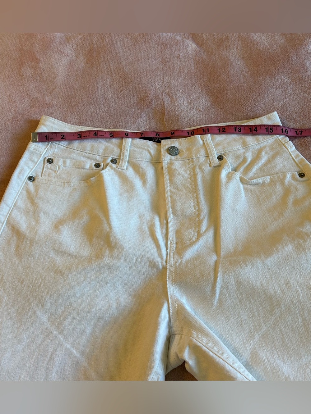 Frye white denim straight leg jeans size 8/29 pockets - Picture 8 of 10